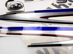 Vinyl silver shimmer film decals set suitable for Yamaha 90 hp two stroke outboard engine. Vinyl stickers kit for Yamaha 90 hp two stroke Handmade