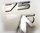 Vinyl silver shimmer decals set suitable for Yamaha 75 hp four stroke  outboard engine. Vinyl stickers kit for Yamaha 75 hp Handmade