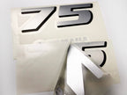 Vinyl silver shimmer decals set suitable for Yamaha 75 hp four stroke  outboard engine. Vinyl stickers kit for Yamaha 75 hp Handmade