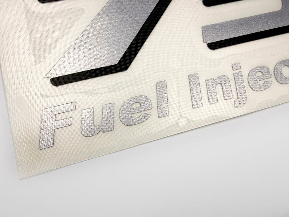 Vinyl silver shimmer decals set suitable for Yamaha 75 hp four stroke  outboard engine. Vinyl stickers kit for Yamaha 75 hp Handmade