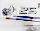 Vinyl decals set suitable for Yamaha 25 hp two stroke outboard engine. Vinyl stickers kit for Yamaha 25 hp two stroke Handmade