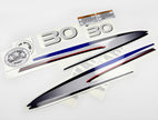 Vinyl decals set suitable for Yamaha 30 hp two stroke outboard engine. Vinyl stickers kit for Yamaha 30 hp two stroke Handmade