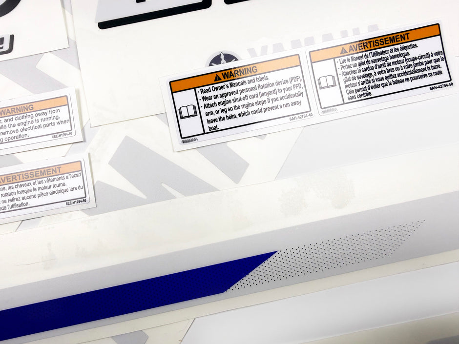 Vinyl decals set suitable for Yamaha 250 hp four stroke outboard engine. Vinyl stickers kit for Yamaha 250 hp Handmade
