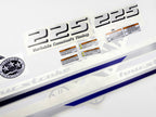 Vinyl decals set suitable for Yamaha 225 hp four stroke outboard engine. Vinyl stickers kit for Yamaha 225 hp Handmade
