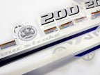 Vinyl decals set suitable for Yamaha 200 hp four stroke  outboard engine. Vinyl stickers kit for Yamaha 200 hp Handmade