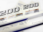 Vinyl decals set suitable for Yamaha 200 hp four stroke  outboard engine. Vinyl stickers kit for Yamaha 200 hp Handmade