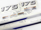 Vinyl decals set suitable for Yamaha 175 hp four stroke  outboard engine. Vinyl stickers kit for Yamaha 175 hp Handmade
