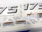 Vinyl decals set suitable for Yamaha 175 hp four stroke  outboard engine. Vinyl stickers kit for Yamaha 175 hp Handmade