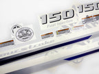 Vinyl decals set suitable for Yamaha 150 hp four stroke  outboard engine. Vinyl stickers kit for Yamaha 150 hp Handmade