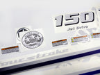 Vinyl decals set suitable for Yamaha 150 hp four stroke jet drive outboard engine. Vinyl stickers kit for Yamaha 150 hp Handmade