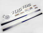 Vinyl decals set suitable for Yamaha 105 hp four stroke  outboard engine. Vinyl stickers kit for Yamaha 105 hp Handmade