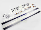 Vinyl decals set suitable for Yamaha 75 hp four stroke  outboard engine. Vinyl stickers kit for Yamaha 75 hp Handmade