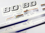 Vinyl decals set suitable for Yamaha 80 hp four stroke  outboard engine. Vinyl stickers kit for Yamaha 80 hp Handmade