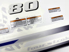 Vinyl decals set suitable for Yamaha 80 hp four stroke  outboard engine. Vinyl stickers kit for Yamaha 80 hp Handmade
