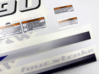 Vinyl decals set suitable for Yamaha 90 hp four stroke  outboard engine. Vinyl stickers kit for Yamaha 90 hp Handmade