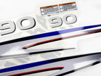Vinyl decals set suitable for Yamaha 90 hp two stroke outboard engine. Vinyl stickers kit for Yamaha 90 hp two stroke Handmade