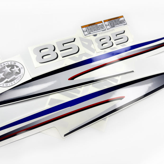 Vinyl decals set suitable for Yamaha 85 hp two stroke outboard engine. Vinyl stickers kit for Yamaha 85 hp two stroke Handmade