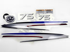 Vinyl decals set suitable for Yamaha 75 hp two stroke outboard engine. Vinyl stickers kit for Yamaha 75 hp two stroke Handmade