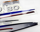 Vinyl decals set suitable for Yamaha 80 hp two stroke outboard engine. Vinyl stickers kit for Yamaha 80 hp two stroke Handmade