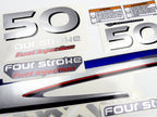 Vinyl graphic silver shimmer decals set suitable for Yamaha 50 hp four stroke outboard engine. Vinyl stickers kit for Yamaha 50 hp four stroke Handmade