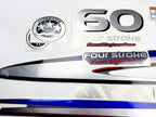 Vinyl graphic silver shimmer decals set suitable for Yamaha 60 hp four stroke outboard engine. Vinyl stickers kit for Yamaha 60 hp four stroke Handmade