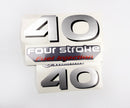 Vinyl graphic silver shimmer decals set suitable for Yamaha 40 hp four stroke outboard engine. Vinyl stickers kit for Yamaha 40 hp four stroke Handmade