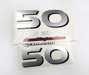 Vinyl graphic silver shimmer decals set suitable for Yamaha 50 hp four stroke outboard engine. Vinyl stickers kit for Yamaha 50 hp four stroke Handmade