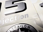 Vinyl graphic metalized silver and grey shimmer decals set suitable for Yamaha 115 hp four stroke outboard engine. Vinyl stickers kit for Yamaha 115 hp four stroke Handmade