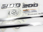 Vinyl graphic metalized silver grey shimmer decals set suitable for Yamaha 200 hp four stroke outboard engine. Vinyl stickers kit for Yamaha 200 hp four stroke Handmade