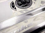 Vinyl graphic metalized silver shimmer decals set suitable for Yamaha 150 hp four stroke white cover cowling outboard engine. Vinyl stickers kit for yamaha 150 hp four stroke Handmade