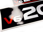 Vinyl graphic metalized silver whith red shimmer decals set suitable for Yamaha 200 hp two stroke outboard engine. Vinyl stickers kit for Yamaha 200 hp two stroke Handmade