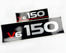 Vinyl graphic metalized silver whith red shimmer decals set suitable for Yamaha 150 hp two stroke outboard engine. Vinyl stickers kit for Yamaha 150 hp two stroke Handmade