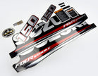 Vinyl graphic silver metalized shimmer decals set suitable for Suzuki 150 hp four stroke outboard engine. Vinyl stickers kit for suzuki 150 hp four stroke Handmade