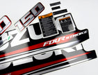 Vinyl graphic silver metalized shimmer decals set suitable for Suzuki 150 hp four stroke outboard engine. Vinyl stickers kit for suzuki 150 hp four stroke Handmade
