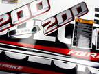 Vinyl graphic silver metalized shimmer decals set suitable for Suzuki 200 hp four stroke outboard engine. Vinyl stickers kit for suzuki 200 hp four stroke Handmade