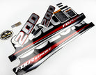 Vinyl graphic silver metalized shimmer decals set suitable for Suzuki 200 hp four stroke outboard engine. Vinyl stickers kit for suzuki 200 hp four stroke Handmade