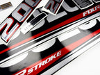 Vinyl graphic silver metalized shimmer decals set suitable for Suzuki 200 hp four stroke outboard engine. Vinyl stickers kit for suzuki 200 hp four stroke Handmade