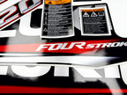 Vinyl graphic silver metalized shimmer decals set suitable for Suzuki 200 hp four stroke outboard engine. Vinyl stickers kit for suzuki 200 hp four stroke Handmade