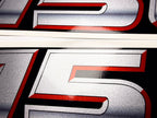 Vinyl graphic silver metalized shimmer decal numbers set suitable for Suzuki 150 hp four stroke outboard engine. Vinyl stickers number for suzuki 150 hp four stroke Handmade