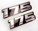 Vinyl graphic silver metalized shimmer decal numbers set suitable for Suzuki 175 hp four stroke outboard engine. Vinyl stickers number for suzuki 175 hp four stroke Handmade