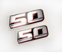Vinyl graphic silver metalized shimmer decal numbers set suitable for Suzuki 50 hp four stroke outboard engine. Vinyl stickers number for suzuki 50 hp four stroke Handmade