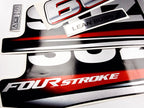 Vinyl graphic silver metalized shimmer decals set suitable for Suzuki 60 hp four stroke outboard engine. Vinyl stickers kit for suzuki 60 hp four stroke Handmade