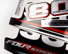 Vinyl graphic silver metalized shimmer decals set suitable for Suzuki 80 hp four stroke outboard engine. Vinyl stickers kit for suzuki 80 hp four stroke Handmade