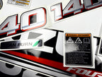 Vinyl graphic silver metalized shimmer decals set suitable for Suzuki 140 hp four stroke outboard engine. Vinyl stickers kit for suzuki 140 hp four stroke Handmade