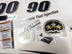 Vinyl graphic metallic silver glitter decals set suitable for Suzuki 90 hp four stroke for white cowling outboard engine. Vinyl stickers kit for suzuki 90 hp four stroke Handmade