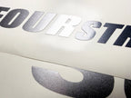 Vinyl graphic metallic silver glitter decals set suitable for Suzuki 70 hp four stroke for white cowling outboard engine. Vinyl stickers kit for suzuki 70 hp four stroke Handmade