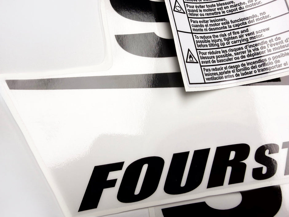Vinyl graphic decals set clear film grey color suitable for Suzuki 70 hp white cover hood four stroke outboard engine. Vinyl stickers kit for suzuki 70 hp four stroke Handmade