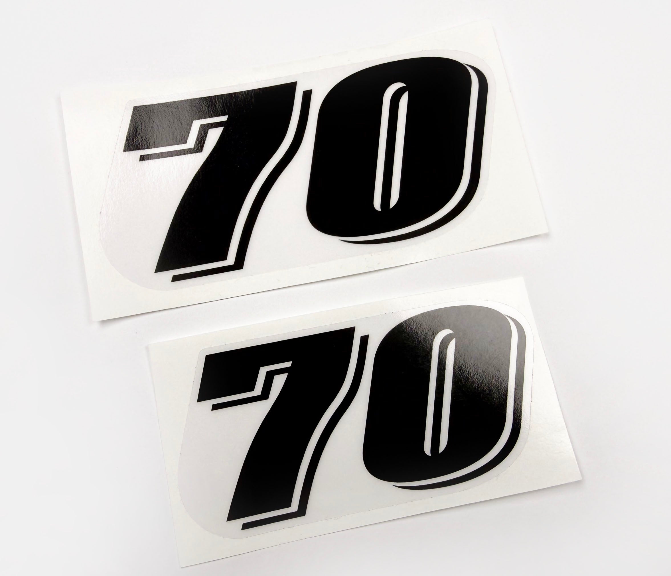 Vinyl graphic grey color clear film  decal numbers set suitable for Suzuki 70 hp four stroke outboard engine. Vinyl stickers number for suzuki 70 hp four stroke Handmade