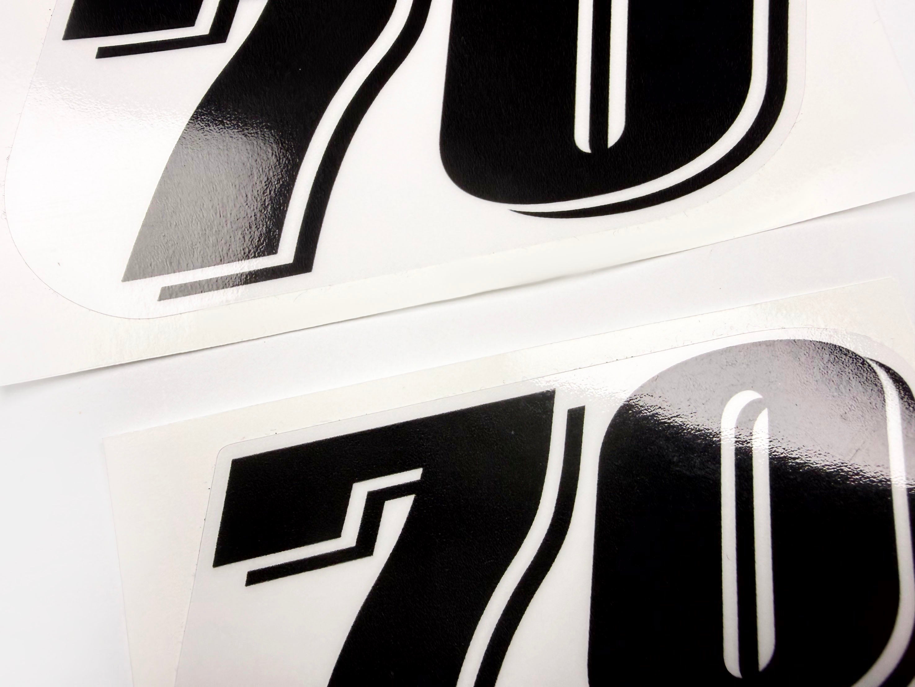 Vinyl graphic grey color clear film  decal numbers set suitable for Suzuki 70 hp four stroke outboard engine. Vinyl stickers number for suzuki 70 hp four stroke Handmade