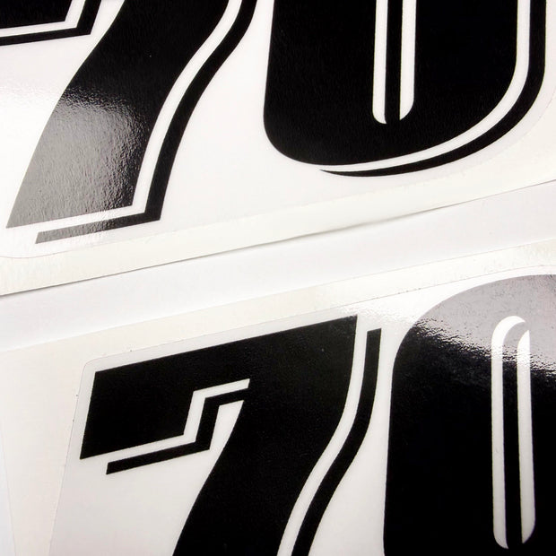 Vinyl graphic grey color clear film  decal numbers set suitable for Suzuki 70 hp four stroke outboard engine. Vinyl stickers number for suzuki 70 hp four stroke Handmade